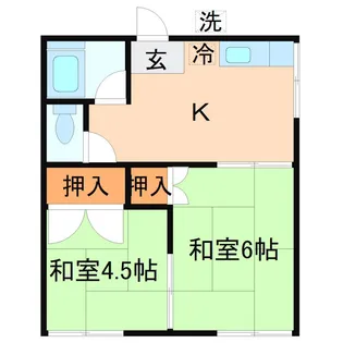 大田郷ハイツ【2階】の間取り