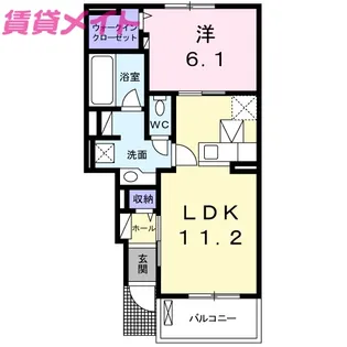 サイネリアI【1階】の間取り