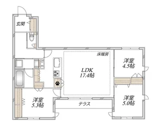 Gracefeel Ayase【1階】の間取り