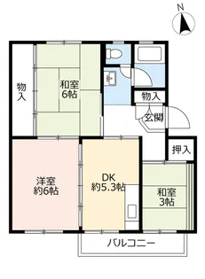 UR豊明【5階】の間取り