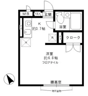 ディアコート東池袋【1階】の間取り