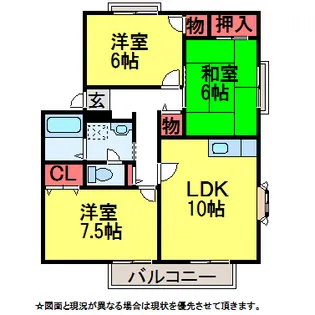 サンビレッジ成田グリーンヒルズ【2階】の間取り