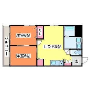 松原マンション【4階】の間取り