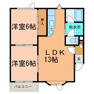 シオンハイツA【2階】の間取り