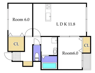 Riverside西大寺【1階】の間取り