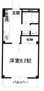 ラピス烏山【1階】の間取り