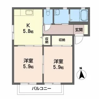 えーでる’わいす【2階】の間取り