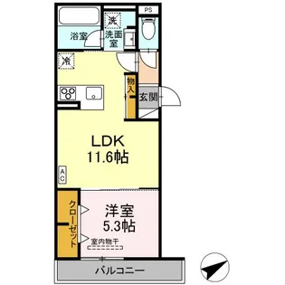 トリシア大慈寺町 B【3階】の間取り