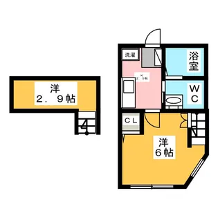 メゾンプリムール八王子【2階】の間取り