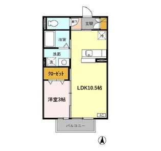 つぶら【2階】の間取り