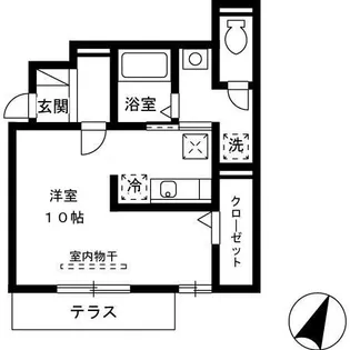 セジュール皆実【1階】の間取り