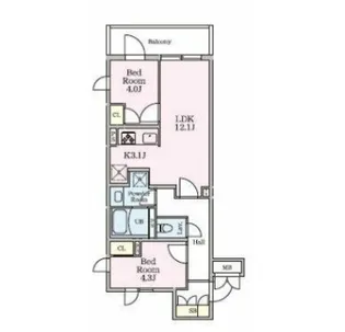 リビオメゾン大岡山【4階】の間取り