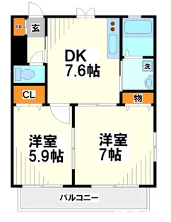 ボヌール【1階】の間取り