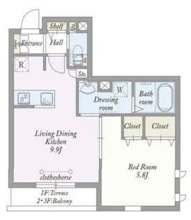 ルマリエ【3階】の間取り