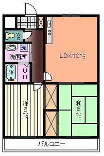 ラフォーレ中浦和II【2階】の間取り