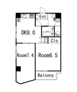 にしやま恵美須町ビル【3階】の間取り