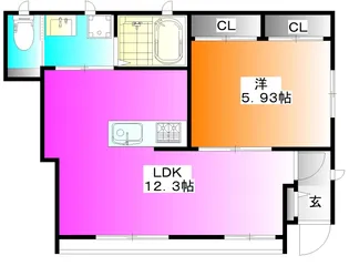 ガーデンヒルズ芝【1階】の間取り