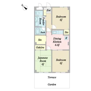 パークサイドテラス【1階】の間取り