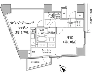 パークハビオ元麻布【14階】の間取り