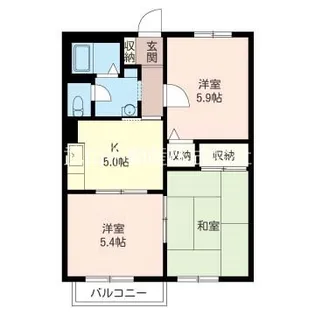 アフレェンスC【2階】の間取り