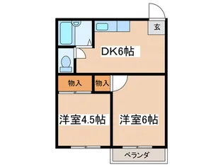 メゾンジュネス【1階】の間取り