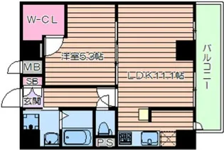 エストーネ野田阪神【9階】の間取り