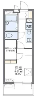 レオパレスWAO WAO【4階】の間取り