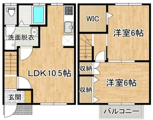 ノーブルハイム喜多町B棟の間取り
