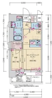 プレサンス東小橋エレディータ【4階】の間取り