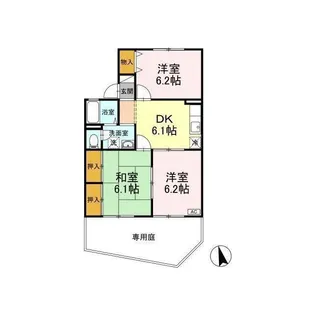ルミエール楡木 A棟【1階】の間取り