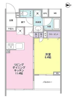 デュエット北千住マキア【3階】の間取り