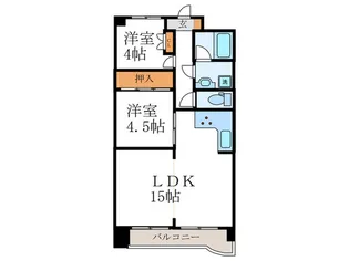 ベアーレ芳樹【6階】の間取り