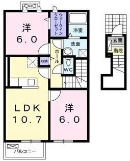 パルクヴァンベール【2階】の間取り