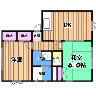 パルファンベールB棟【2階】の間取り