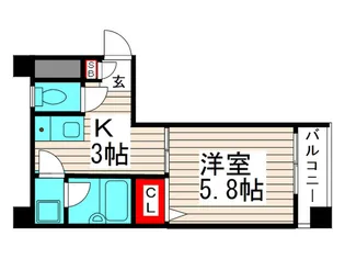 丸喜マンション【5階】の間取り