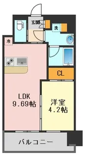 プレジオ亀有【8階】の間取り