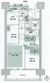晴海フラッグ パークヴィレッジ C棟【18階】の間取り
