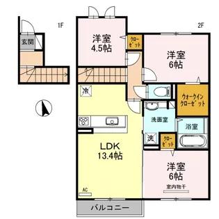 アルブル【2階】の間取り