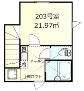 ウェルシー蒲田【2階】の間取り