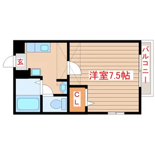 Kハウス伍番館【1階】の間取り