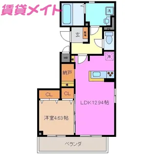 M.K.primor【3階】の間取り