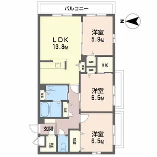 ベルアネス B棟【2階】の間取り