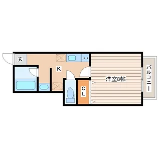 アスコット中野栄【1階】の間取り