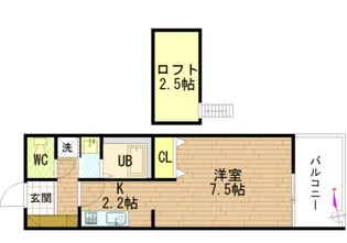 グラビスコート紙屋町【8階】の間取り
