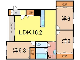 エスパシオ6・19【2階】の間取り