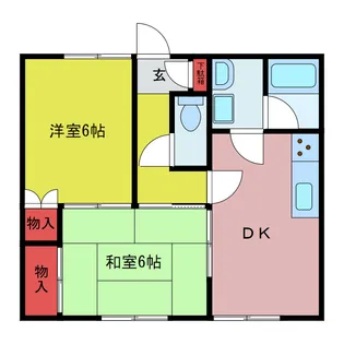 コーポヤマギワ【1階】の間取り