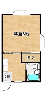 ハイツ飛鳥【1階】の間取り