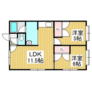 エルストファーゼ柳町I【2階】の間取り