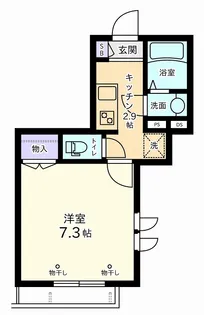 ヴィラ明大前【1階】の間取り