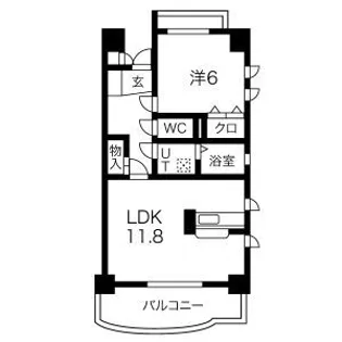 アンソレイエ勝川【3階】の間取り